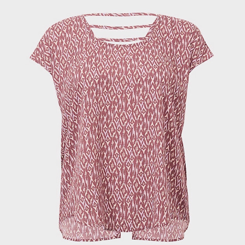 IKAT SPLIT BACK GEORGETTE BLOUSE